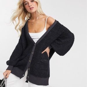 Free People | Black Snow Drop Cardigan | Sz S